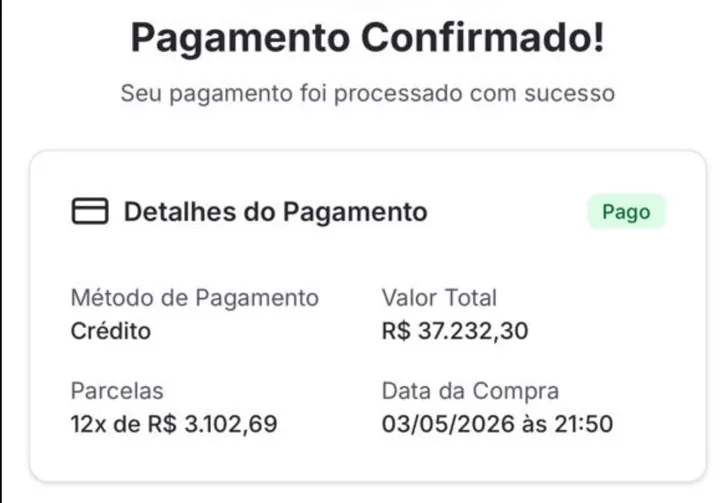 Print de venda fechada em call